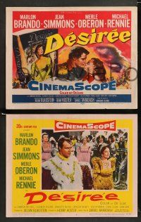 9r197 DESIREE 8 LCs '54 Marlon Brando as Napoleon with pretty Merle Oberon as Josephine!