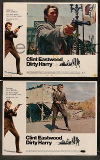 9r201 DIRTY HARRY 8 LCs '71 great images of Clint Eastwood, Don Siegel crime classic!
