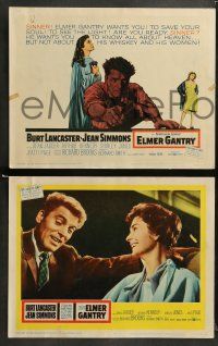 9r207 ELMER GANTRY 8 LCs '60 Jean Simmons, fiery preacher Burt Lancaster, Lewis Sinclair novel!