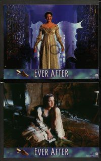 9r214 EVER AFTER 8 LCs '98 pretty Drew Barrymore, Anjelica Huston, Cinderella!