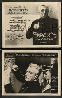9r237 GENERAL DELLA ROVERE 8 LCs '61 Vittorio De Sica, Robert Rossellini's Il generale della rovere!
