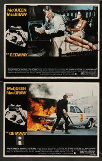 9r539 GETAWAY 7 LCs '72 image of Steve McQueen & sexy Ali McGraw on bed, Sam Peckinpah!
