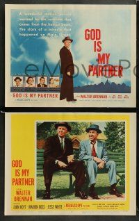 9r241 GOD IS MY PARTNER 8 LCs '57 religious Walter Brennan, the miracle on Main Street!