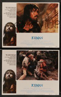 9r281 ICEMAN 8 LCs '84 Fred Schepisi, John Lone as thawed 40,000 year-old Neanderthal caveman!