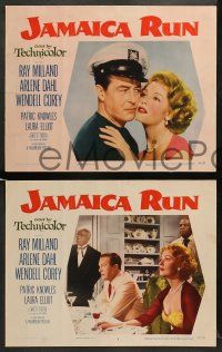 9r298 JAMAICA RUN 8 LCs '53 Ray Milland, sexy Arlene Dahl & Wendell Corey in the Caribbean!