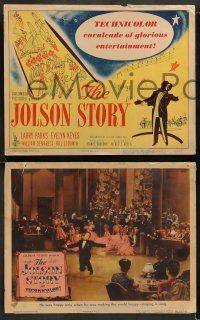 9r304 JOLSON STORY 8 LCs '46 Larry Parks as the world's greatest entertainer, sexiest Evelyn Keyes!