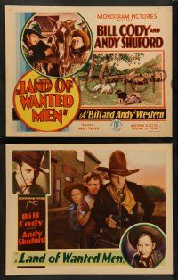 9r321 LAND OF WANTED MEN 8 LCs '31 cowboy Bill Cody and his teen sidekick Andy Shuford!