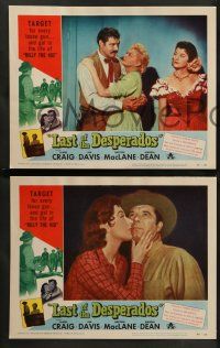 9r322 LAST OF THE DESPERADOS 8 LCs '56 western cowboy Jim Davis, James Craig as Pat Garrett!