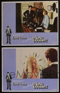 9r344 LONG GOODBYE 8 LCs '73 Elliott Gould as Philip Marlowe, Sterling Hayden, Nina Van Pallandt!
