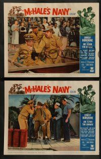 9r366 McHALE'S NAVY 8 LCs '64 wacky images of Ernest Borgnine & Tim Conway!