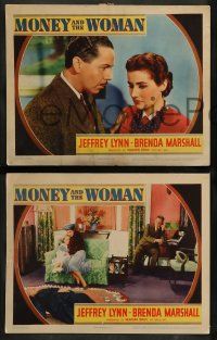 9r578 MONEY & THE WOMAN 6 LCs '40 great images of Jeffrey Lynn, sexy Brenda Marshall, John Litel!