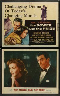 9r409 POWER & THE PRIZE 8 LCs '56 Robert Taylor & Elisabeth Mueller deal w/today's changing morals