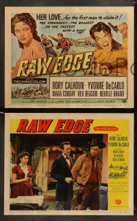 9r417 RAW EDGE 8 LCs '56 cowboy Rory Calhoun & sexy Yvonne De Carlo in a savage land!