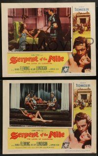 9r829 SERPENT OF THE NILE 3 LCs '53 Lundigan romances sexiest Rhonda Fleming as Queen Cleopatra!