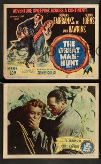 9r455 STATE SECRET 8 LCs '50 Douglas Fairbanks Jr. & Glynis Johns in The Great Man-Hunt!