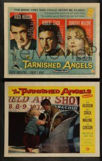 9r465 TARNISHED ANGELS 8 LCs '58 images of Rock Hudson, Robert Stack, & Dorothy Malone!