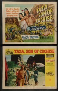 9r466 TAZA SON OF COCHISE 8 2D LCs '54 cool images of Rock Hudson and Native American Indians!