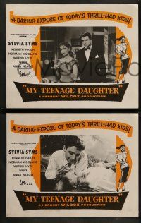 9r468 TEENAGE BAD GIRL 8 LCs '57 sexy smoking Sylvia Syms was born good with a desire to be bad!