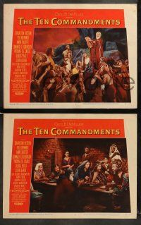 9r551 TEN COMMANDMENTS 7 LCs '56 directed by Cecil B. DeMille, Heston, Brynner!