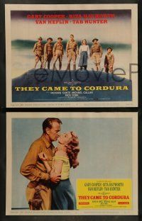9r474 THEY CAME TO CORDURA 8 LCs '59 Gary Cooper, Rita Hayworth, Van Heflin, Mexican Revolution!