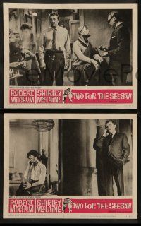 9r586 TWO FOR THE SEESAW 6 LCs '62 Robert Mitchum & beatnik Shirley MacLaine!