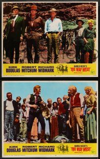 9r496 WAY WEST 8 LCs '67 Kirk Douglas, Robert Mitchum, Richard Widmark, frontier justice!