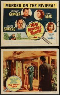 9r501 WHOLE TRUTH 8 LCs '58 Stewart Granger, George Sanders, Donna Reed, Gianna Maria Canale