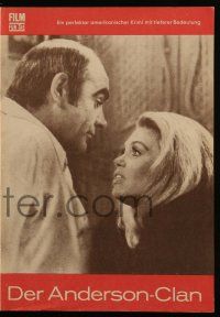 9s462 ANDERSON TAPES East German program '73 Sidney Lumet, different images of Sean Connery!