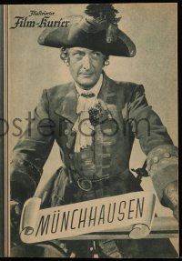 9s115 ADVENTURES OF BARON MUNCHAUSEN German program '43 Josef von Baky, Hans Albers in title role!