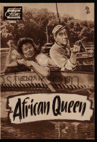 9s567 AFRICAN QUEEN Das Neue German program '58 Humphrey Bogart & Katharine Hepburn, different!
