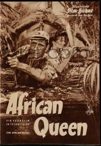 9s568 AFRICAN QUEEN Film Buhne German program '58 Humphrey Bogart & Katharine Hepburn, different!