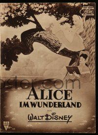 9s570 ALICE IN WONDERLAND German program '52 Disney, Lewis Carroll classic, completely different!