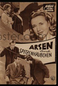 9s575 ARSENIC & OLD LACE German program '52 Cary Grant, Priscilla Lane, Hull, Capra, different!