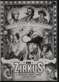 9s576 AT THE CIRCUS German program R70s Groucho, Chico & Harpo, Marx Brothers, different art!