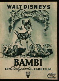 9s169 BAMBI German program '50 Walt Disney classic, many completely different cartoon images!