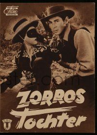 9s583 BANDIT QUEEN German program '52 Barbara Britton, deceptively re-titled Zorro's Daughter!