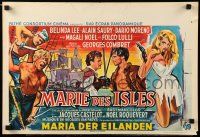 9t537 MARIE OF THE ISLES Belgian '59 Folco Lulli, great art of sexy Belinda Lee in title role!