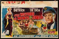 9t543 MONTE CARLO STORY Belgian '57 Dietrich, Vittorio De Sica, high stakes, low cut gowns!