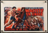 9t570 WITCH'S CURSE Belgian '63 Kirk Morris as Maciste walked with 100 years of terror & death!