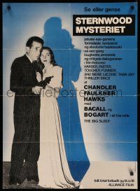 9t191 BIG SLEEP Danish R70s Humphrey Bogart, sexy Lauren Bacall, Howard Hawks classic!