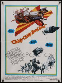 9t698 CHITTY CHITTY BANG BANG French 24x32 '68 Dick Van Dyke, Sally Ann Howes, art of flying car!