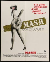 9t789 MASH French 18x22 '70 Elliott Gould, Korean War classic directed by Robert Altman!