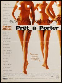 9t798 PRET-A-PORTER French 16x22 '94 Robert Altman, different, much racier image of naked models!
