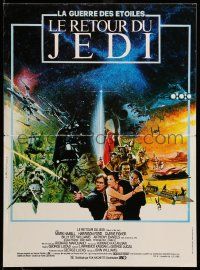 9t802 RETURN OF THE JEDI French 15x21 '83 George Lucas classic, different Michel Jouin sci-fi art!