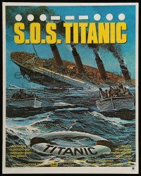 9t804 S.O.S. TITANIC French 16x20 '79 completely different Oscar art of the legendary ship sinking