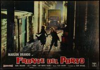 9t254 ON THE WATERFRONT set of 5 Italian 19x27 pbustas R60 Elia Kazan, Brando, Malden, Saint!