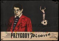 9t285 ADVENTURES OF PICASSO Polish 27x38 '79 Picassos aventyr, bizarre Andrzej Klimowski artwork!
