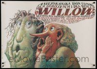 9t331 WILLOW Polish 26x37 '89 Kilmer, Joanne Whalley, completely different Walkuski artwork!