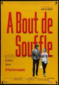 9t099 A BOUT DE SOUFFLE Spanish R03 Jean-Luc Godard, different Jean Seberg, Jean-Paul Belmondo!