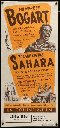 9t051 SAHARA Swedish stolpe '44 Humphrey Bogart & Bruce Bennett, completely different!